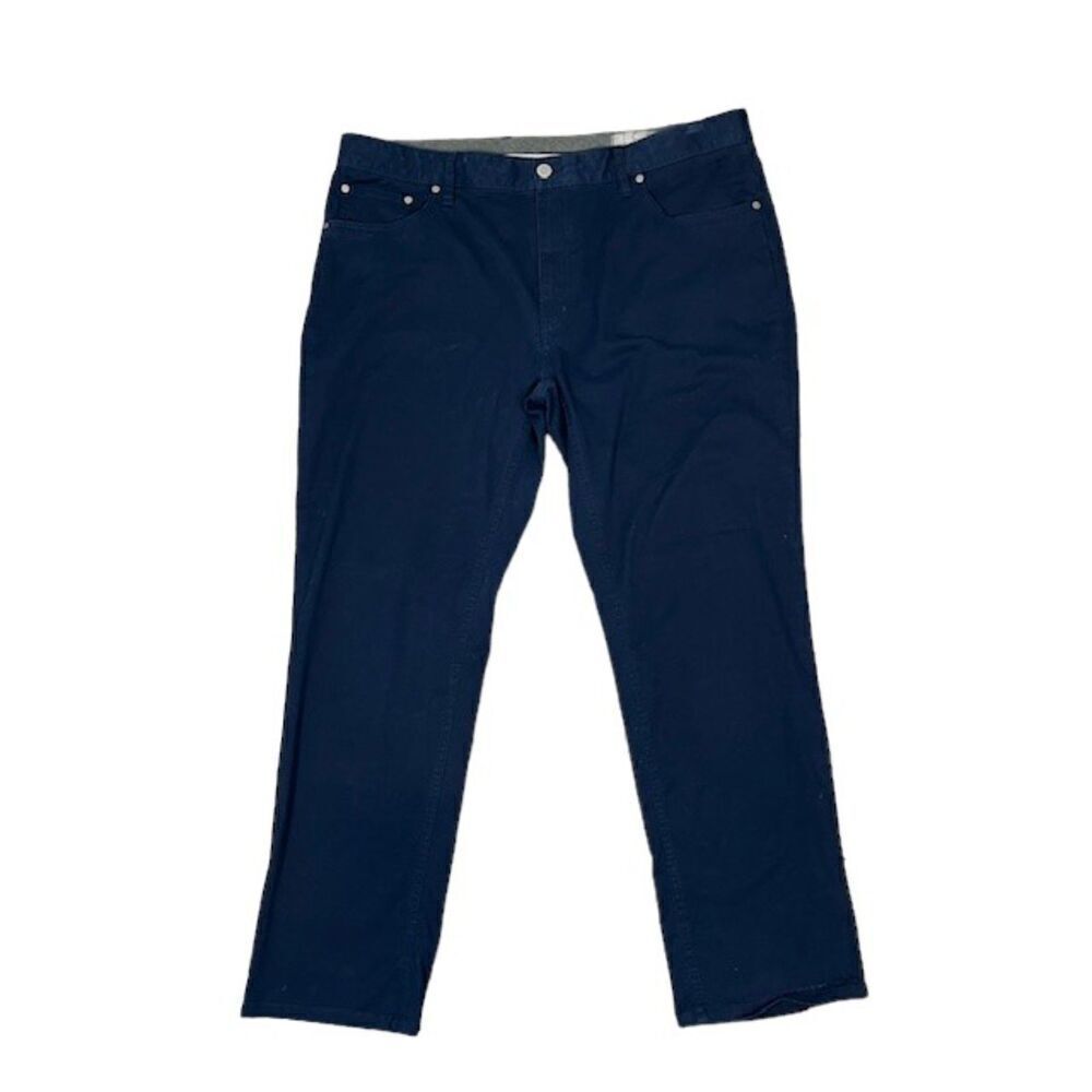 Daniel Cremieux Signature Collection Men's Flat Front Casual Pants Navy 40x30